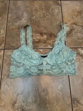 Forever 21 Bra Women Turquoise Bralette Wireless